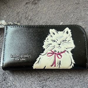 Kate Spade Black and Cream Cat Wallet